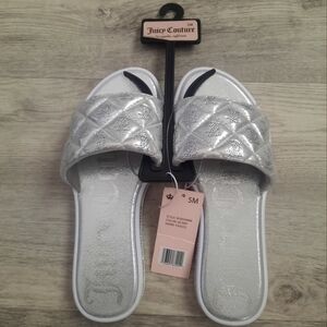 Juicy Couture Silver Girls Slides